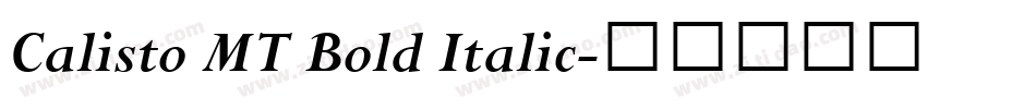 Calisto MT Bold Italic字体转换